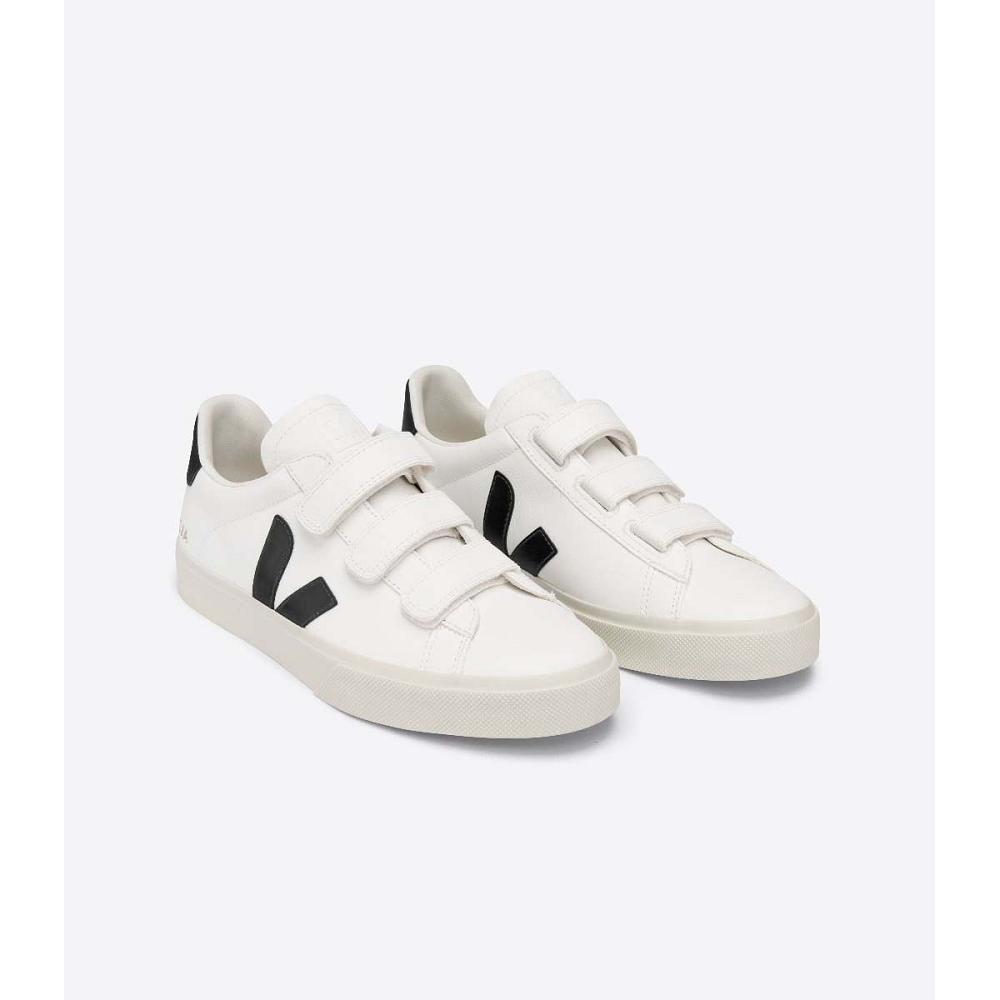 Veja RECIFE CHROMEFREE Men's Shoes White/Black | NZ 197BEX